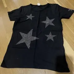 黒い星型装飾Tシャツ 160サイズ
