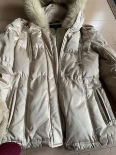 EPoCA シャンパンピンク　ダウンジャケット 40 ファー付き