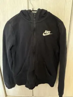 Nike 黒 ジップアップパーカー　155cm
