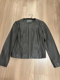 UNITED ARROWSダークブラウンレザー ジャケット、羊革、36