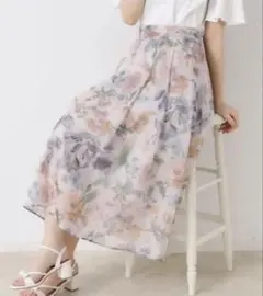 couture brooch Summerオーガンジーフルールスカート