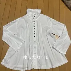 白　チュニック　長袖　ゆったり MOO'S FOO