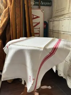 貴重 アンティーク ヴィンテージ 藍染め レース クロス カバー 大判