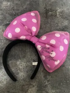 ミニーマウス 水玉模様 ヘアバンド