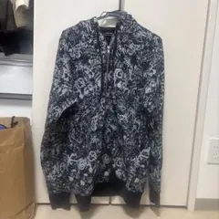 Stussy 総柄 ジップアップパーカー L