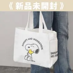 【新品】スヌーピー　帆布刺繍入りトートバッグ　SNOPPY　キャンバス マチ広