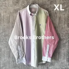 ✅【Brooks Brothers】346長袖BDシャツXLクレイジーパターン