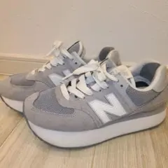 【美品】NEWBALANCE WL574Z 574+ 厚底 現行モデル