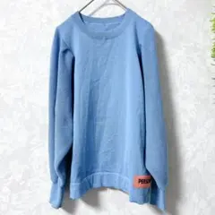 【パーソンズ】ブルー ニット M春色 やわらか素材 シンプル カジュアル