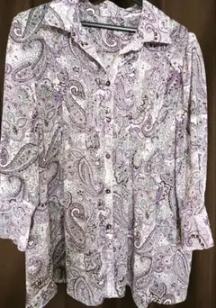 ペイズリー柄七分袖Lサイズ