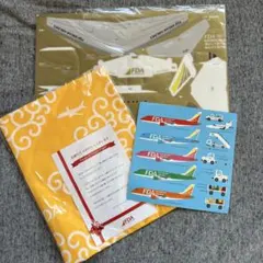 FDA 風呂敷　黄色　シール　組み立て飛行機　飛行機　グッズ