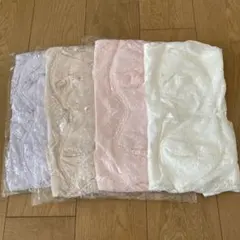 レース付きキャミソール　4枚セット　白　ピンク　紫　ベージュ