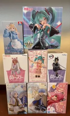 新作プライズフィギュア7個 初音ミク 学マス ホロライブ 呪術廻戦など