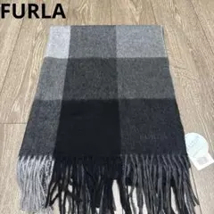 FURLA フルラ カシミア100% 大判マフラー グラデーション ブルー
