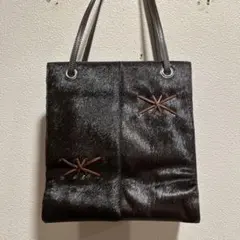 銀座ヨシノヤ フレスカ 毛皮とレザーのバック