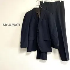 ミスタージュンコ メンズ スーツ セットアップ ネイビー ストライプ