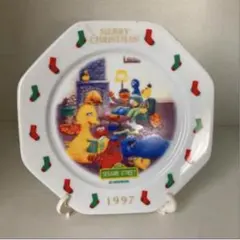 セサミストリート　クリスマスプレート　1枚　絵皿　未使用品