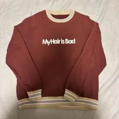 【XL】My Hair is Bad バーガンディ トレーナー
