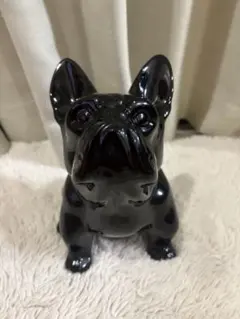 黒いフレンチブルドッグ 置物
