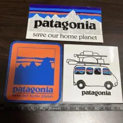 パタゴニア patagonia 白文字 カッティングステッカー オレンジロゴ