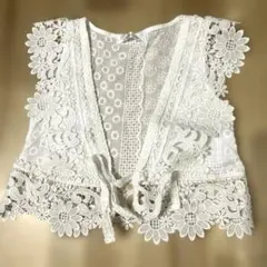 子供服 ベスト 90-100cm レース柄 キッズ ベビー