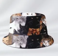 猫★デザイン★リバーシブル★バケットハット