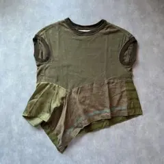 GO2 ビンテージ天竺 エッセンシャルクロス ドッキング Tシャツ 120cm