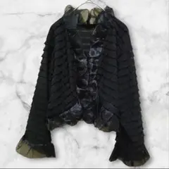 ブラック カーディガン ボレロ オーガンジー セレモニー フリー