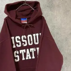 チャンピオン　ミズーリ州立大学　パーカー　フーディー　プリント　メンズ　M 古着