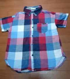 branshes 半袖シャツ チェック柄 130