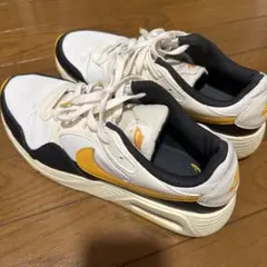 Nike エアクッション スニーカー ホワイト/ブラック/イエロー