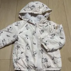 スヌーピー柄 ジャケット 100 ダウン コート ボア