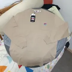 BEN DAVIS ベージュ Lサイズ 長袖カットソー