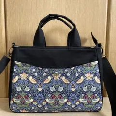 2way☆ベストオブモリスいちご泥棒☆ハンドメイドショルダーバック☆トートバック
