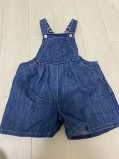 ①OBAÏBI（オバイビ）　魚柄　サロペット　デニム　3歳98㎝