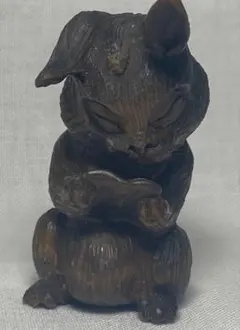 根付　柘植　七福神黄楊繊細彫刻 根付(七福神：毘沙門天)(本黄楊・柘植) : EI-Trade Store - 通販