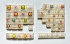 平成レトロ　タイルシール　花・ハート