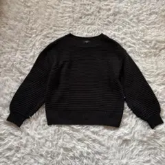 COMME CA ISM レディース 長袖ニット L ブラック リブニット 無地