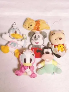 ディズニー マスコットキーチェーン6点セット ミッキープーさんグーフィーデイジー
