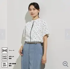 ORIHICA 半袖ブラウス ホワイト Sサイズのサムネイル