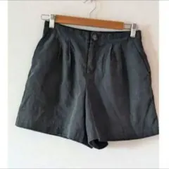 Carlife カーライフ タック キュロットスカート ブラック サイズ2 M