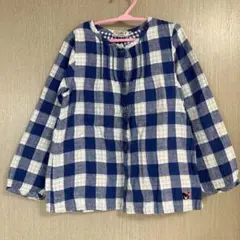 ミキハウス　チェック柄ブラウス　120センチ