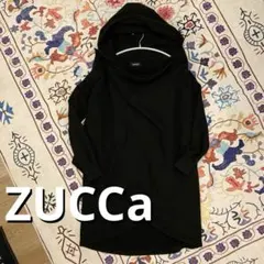 ズッカ　ロング丈パーカー　ローブコート　ドレープコート　スエット地　日本製