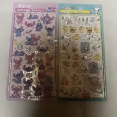 【正規品】BONBON DROPシール スヌーピー＆スティッチ 2枚セット