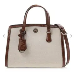 Michael Kors キャンバスショルダーバッグ ベージュ/ブラウン