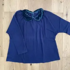 SOLBOIS ソルボワ　襟付きカットソー　ネイビー　150