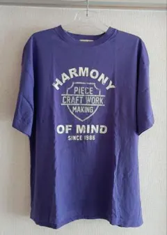 Samansa Mos2 ロゴプリント 半袖Tシャツ パープル