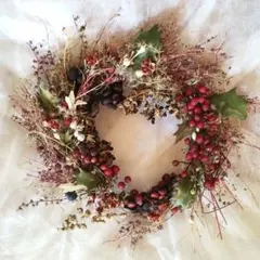 春待ち✿ハート型ドライフラワーリース