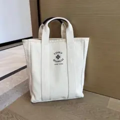 トリーバーチ 　トートバッグ　 キャンバス　アイボリー