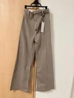 ZARA新品タグ付き ベージュ ワイドデニムパンツ 34サイズ ハイライズデニム